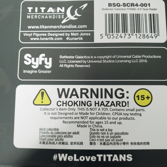 Battlestar Galactica Exclusive Cylon Raider 4.5" Scar Titans Vinyl Figure - Picture 5 of 5